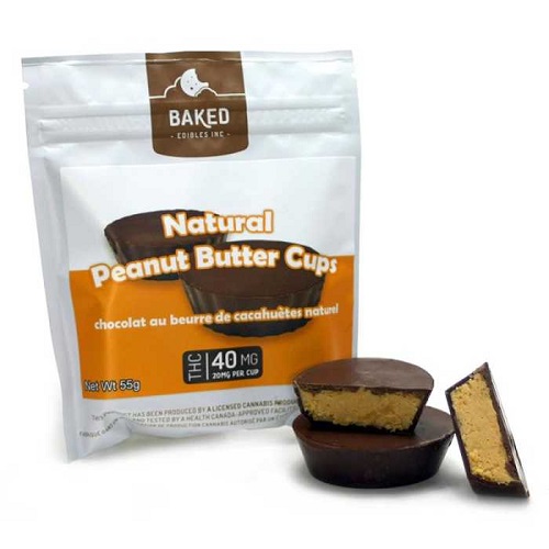 baked edibles cannabis infused food chocopeanut cup 40mg